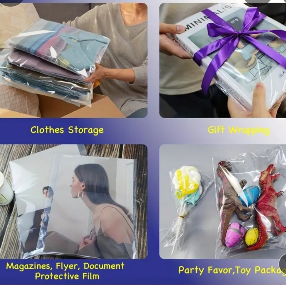 15ct. Thick Cellophane Resealable Bags: SEE DESCRIPTION VARIOUS SIZES AND PRICES - Picture 12 of 14